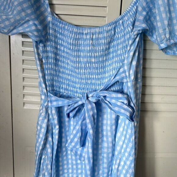 Faithfull The Brand Light Blue Charlize Midi Dress size 12 - Picture 10 of 12